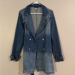 Pre-Owned VENUS Blue Double-Breasted Jean Jacket